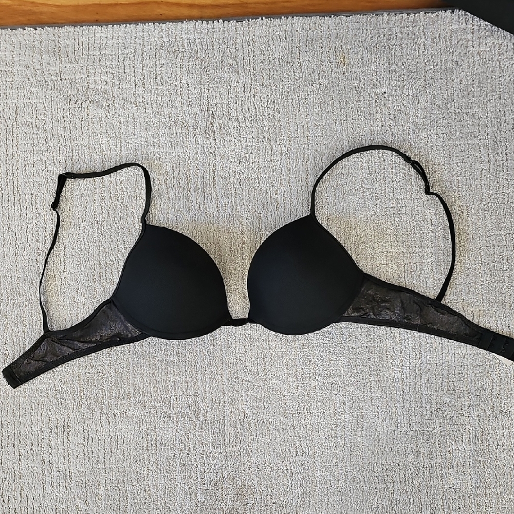 Xhilaration Black Lace Detail Bra